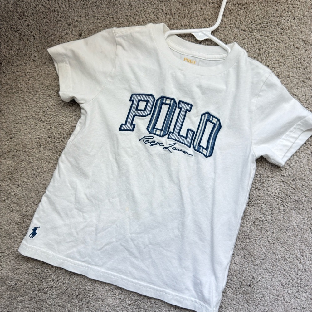 Polo by Ralph Lauren Kids Tee with Blue Logo